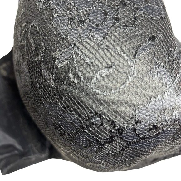 Avenue Black Lace Size 52DD Balconette Bra Underwire Adjustable straps - Picture 4 of 11